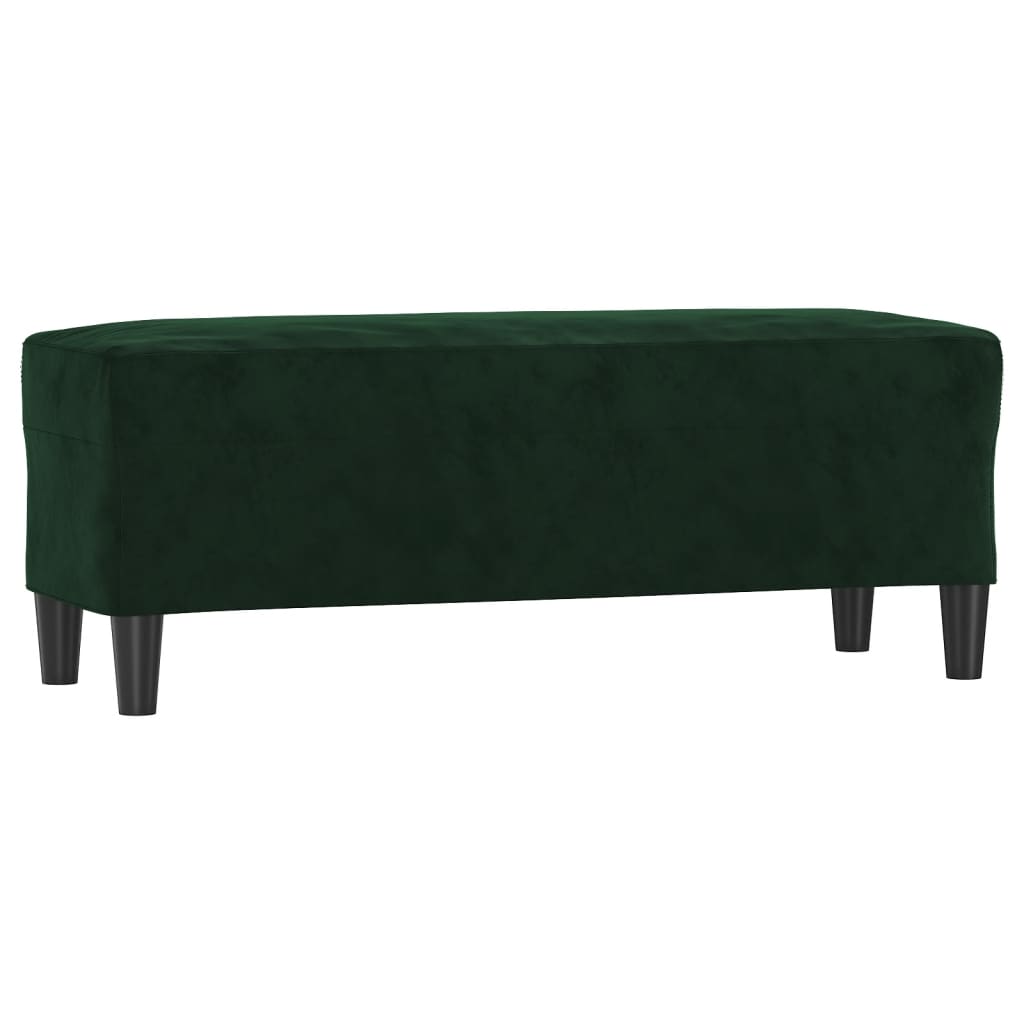 Banc Vert foncé 100x35x41 cm Velours - XIOS