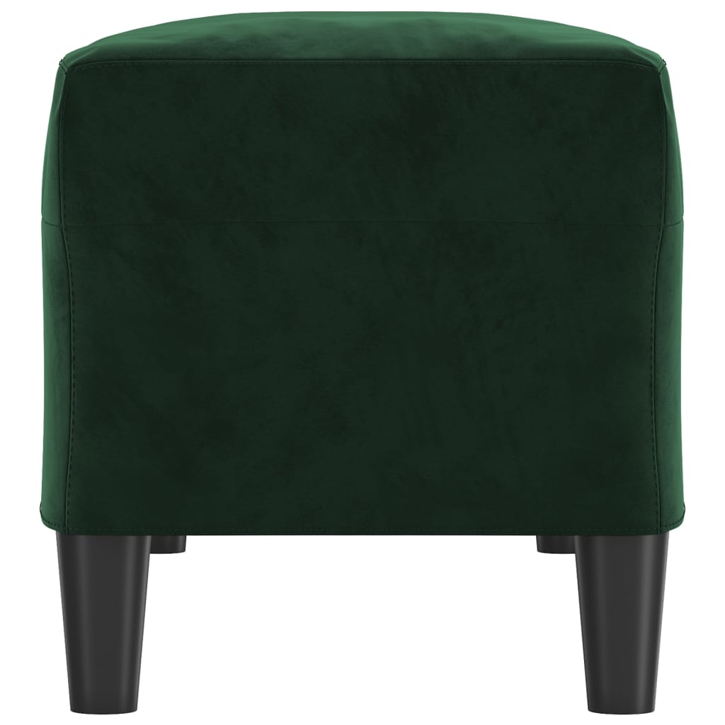 Banc Vert foncé 100x35x41 cm Velours - XIOS