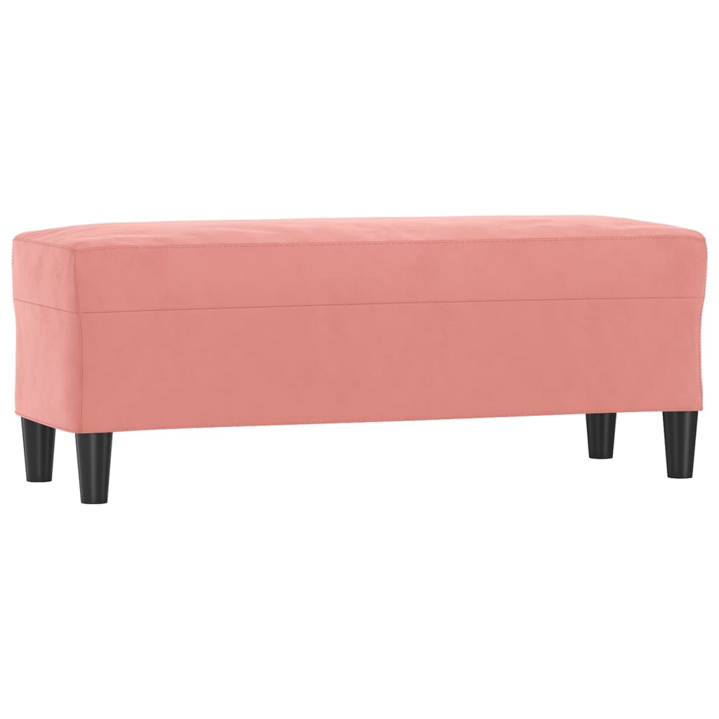 Banc Rose 100x35x41 cm Velours - XIOS