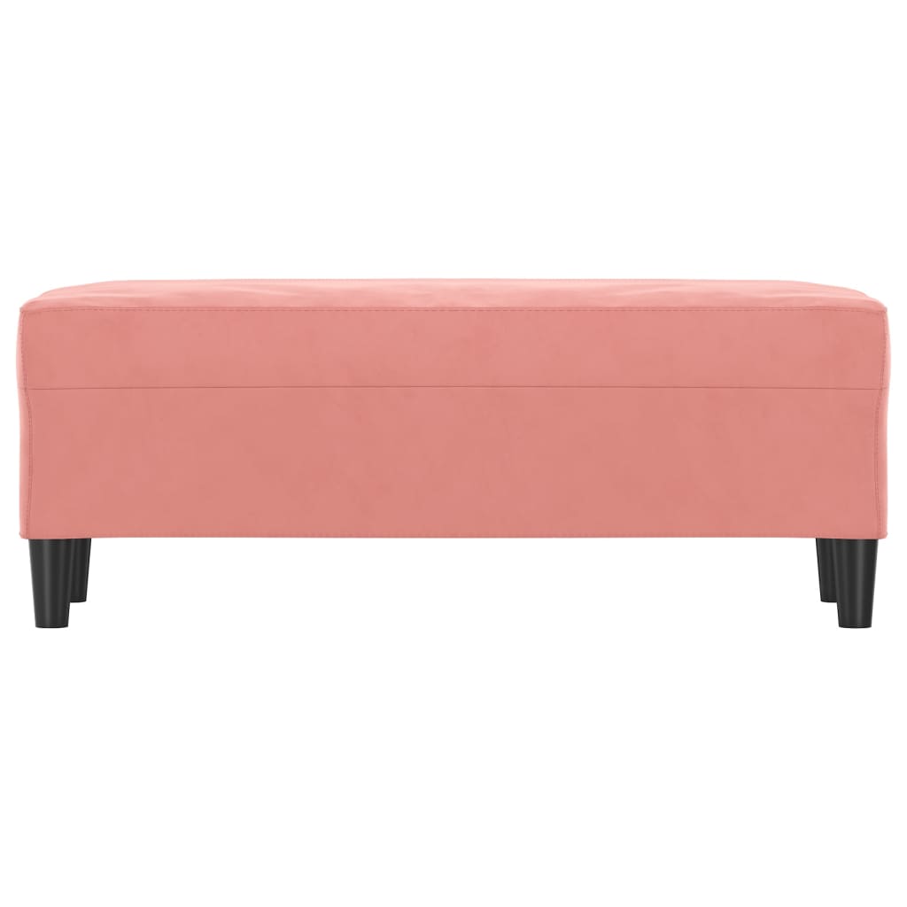 Banc Rose 100x35x41 cm Velours - XIOS