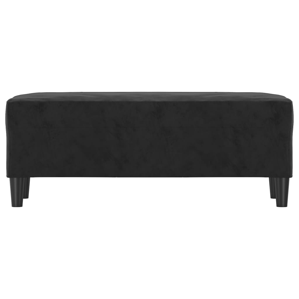 Banc Noir 100x35x41 cm Velours - XIOS