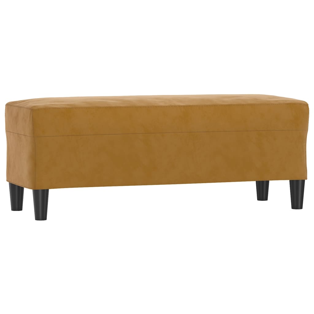 Banc Marron 100x35x41 cm Velours - XIOS