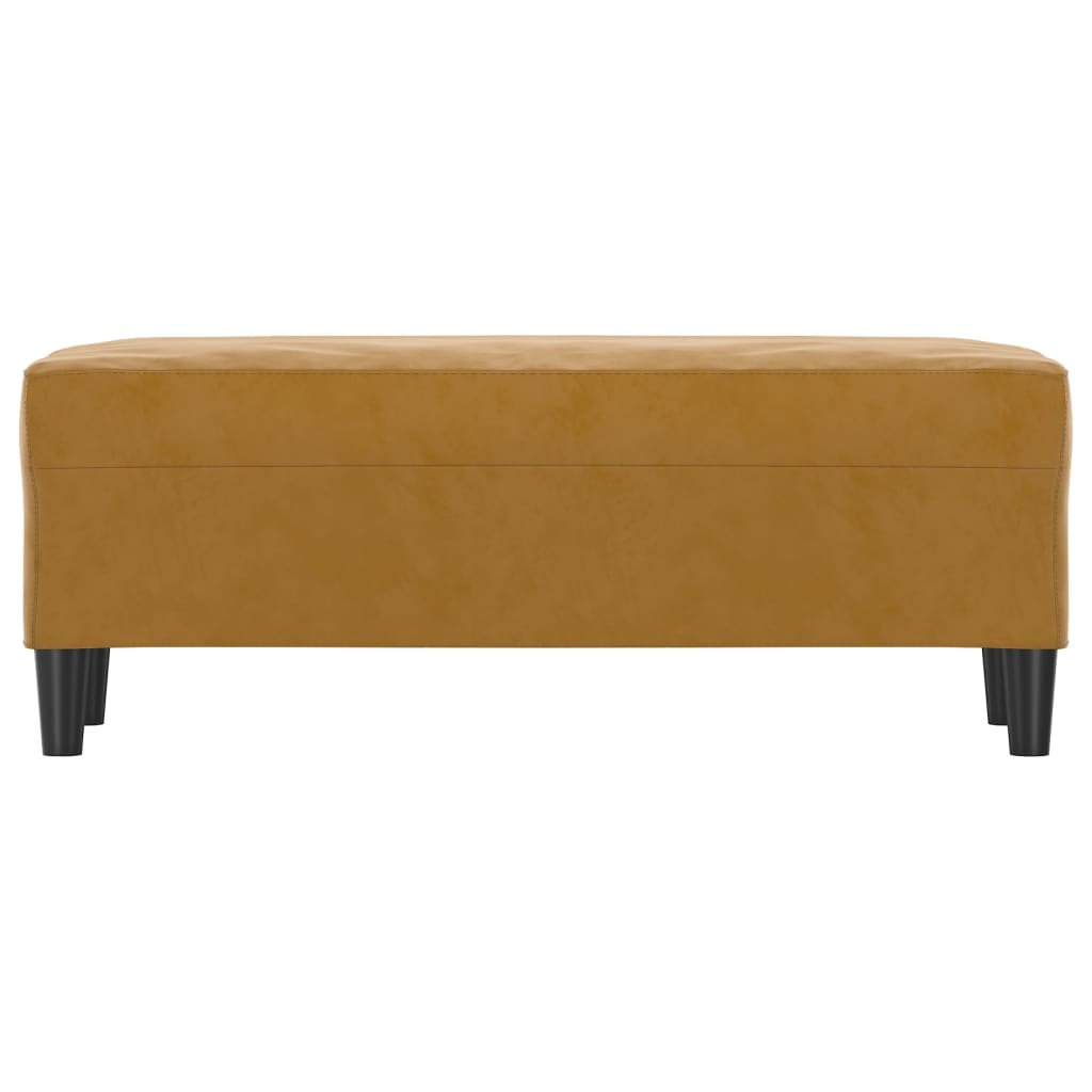 Banc Marron 100x35x41 cm Velours - XIOS