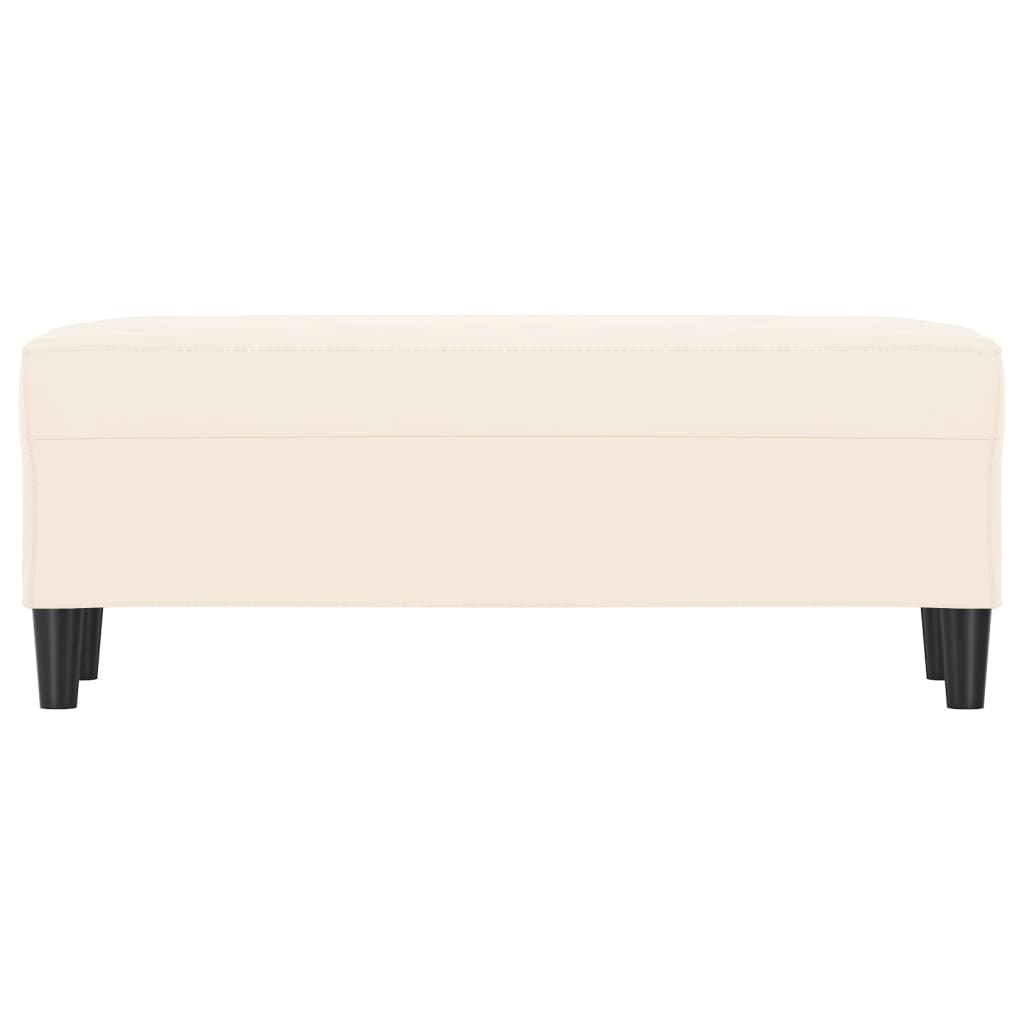 Banc Crème 100x35x41 cm Velours - XIOS
