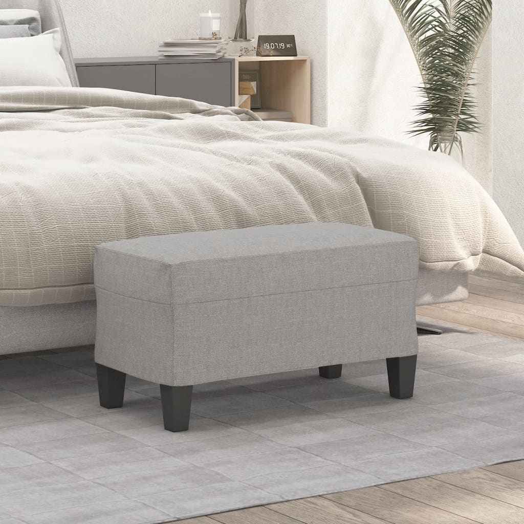 Banc Gris clair 70x35x41 cm Tissu - XIOS