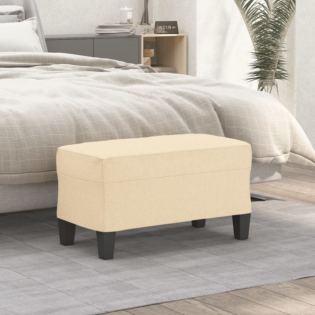 Banc Crème 70x35x41 cm Tissu - XIOS