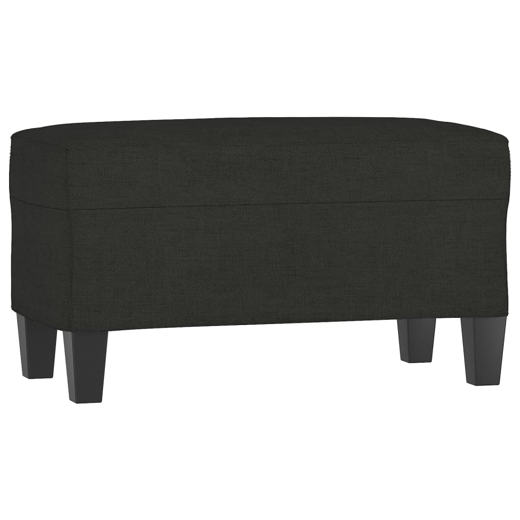 Banc Noir 70x35x41 cm Tissu - XIOS