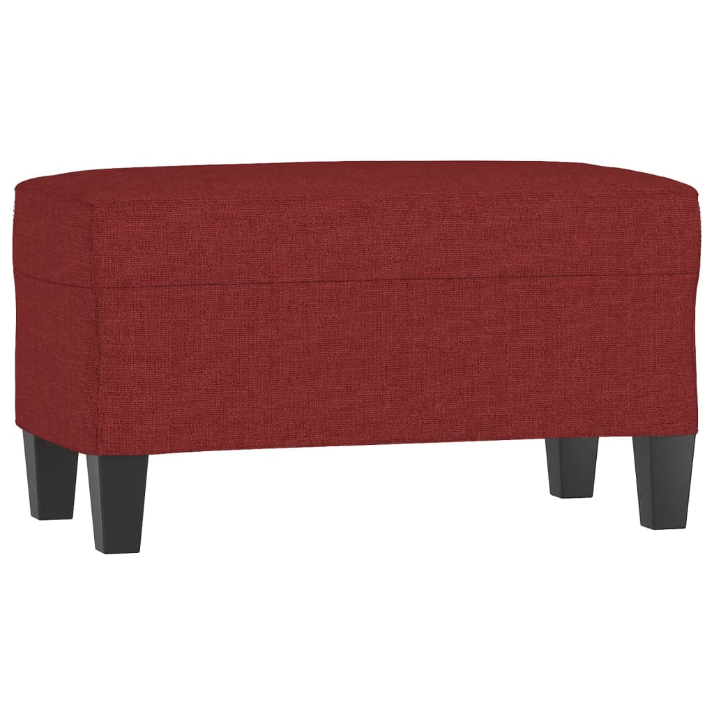 Banc Rouge bordeaux 70x35x41 cm Tissu - XIOS
