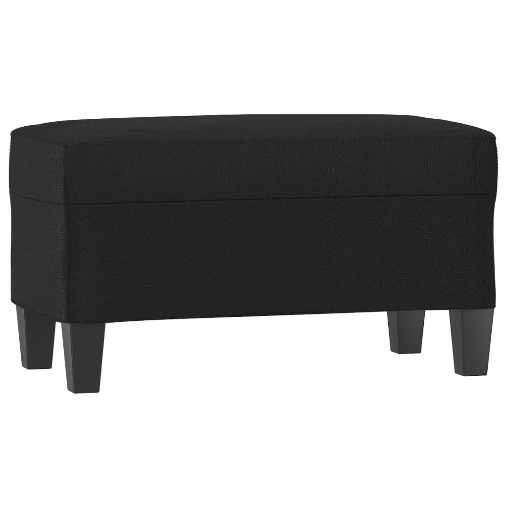Banc Noir 70x35x41 cm Similicuir - XIOS