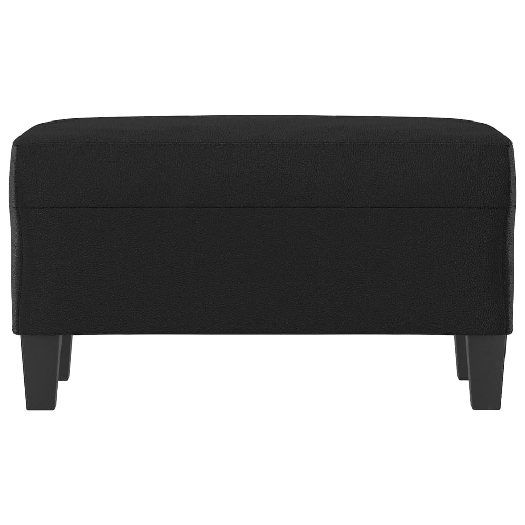 Banc Noir 70x35x41 cm Similicuir - XIOS