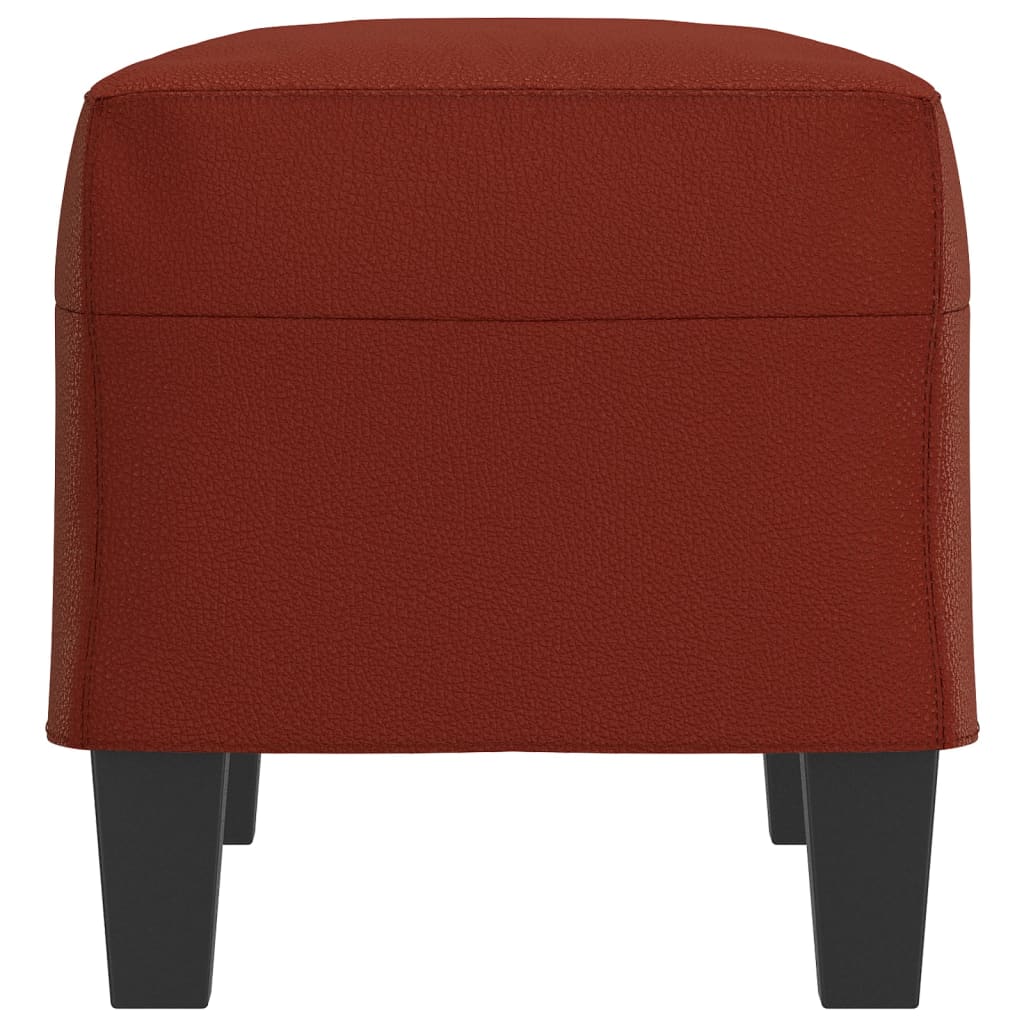 Banc Rouge bordeaux 70x35x41 cm Similicuir - XIOS