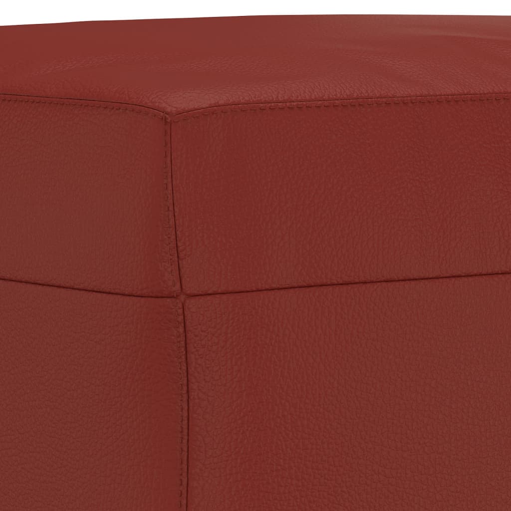 Banc Rouge bordeaux 70x35x41 cm Similicuir - XIOS
