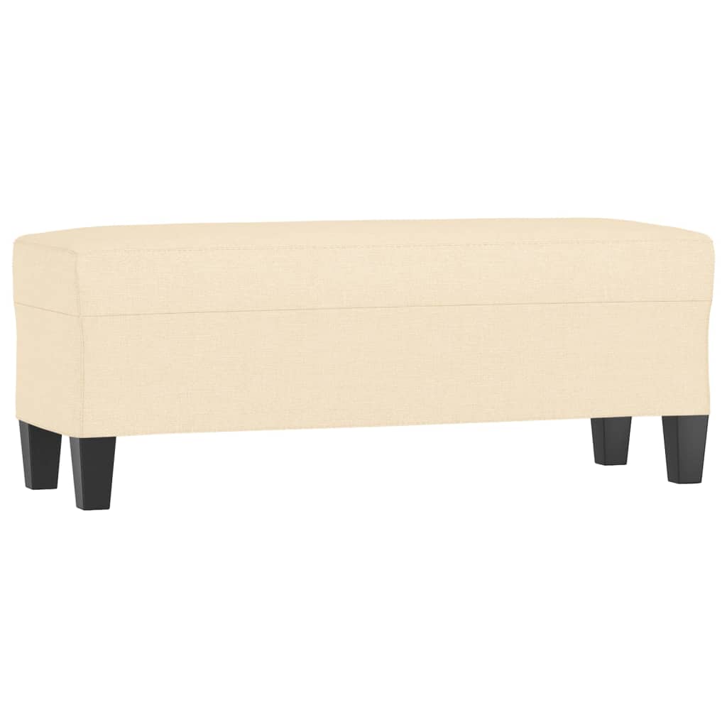 Banc Crème 100x35x41 cm Tissu - XIOS