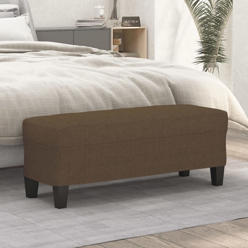 Banc Marron 100x35x41 cm Tissu - XIOS