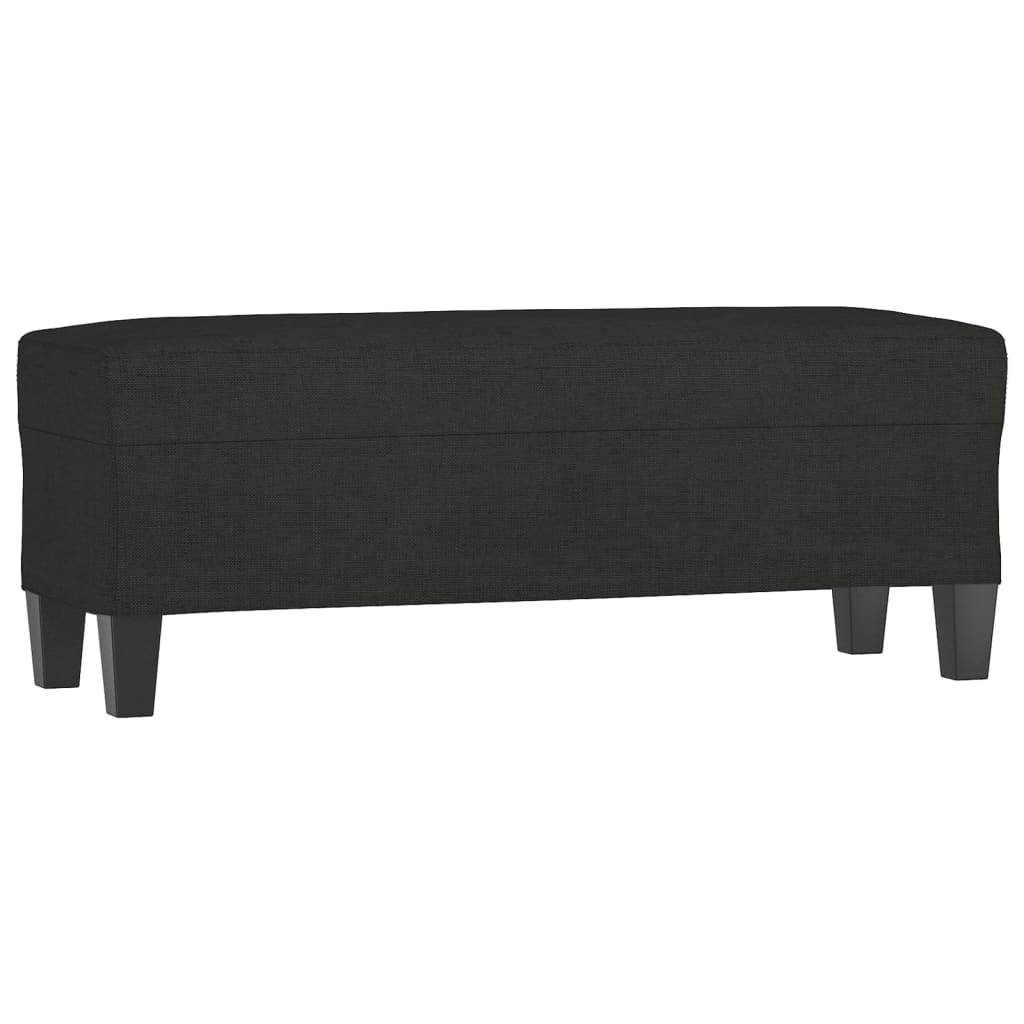 Banc Noir 100x35x41 cm Tissu - XIOS