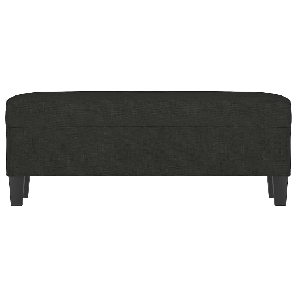 Banc Noir 100x35x41 cm Tissu - XIOS