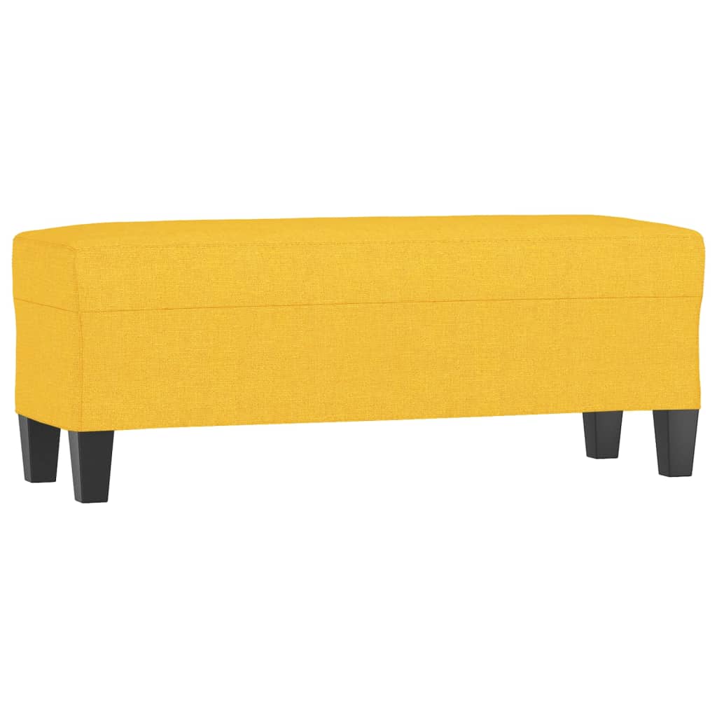 Banc Jaune clair 100x35x41 cm Tissu - XIOS
