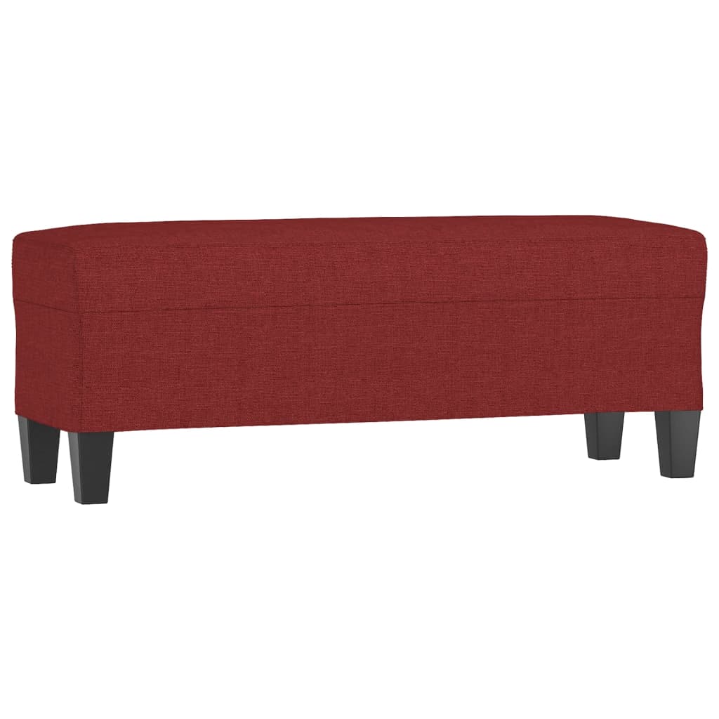 Banc Rouge bordeaux 100x35x41 cm Tissu - XIOS