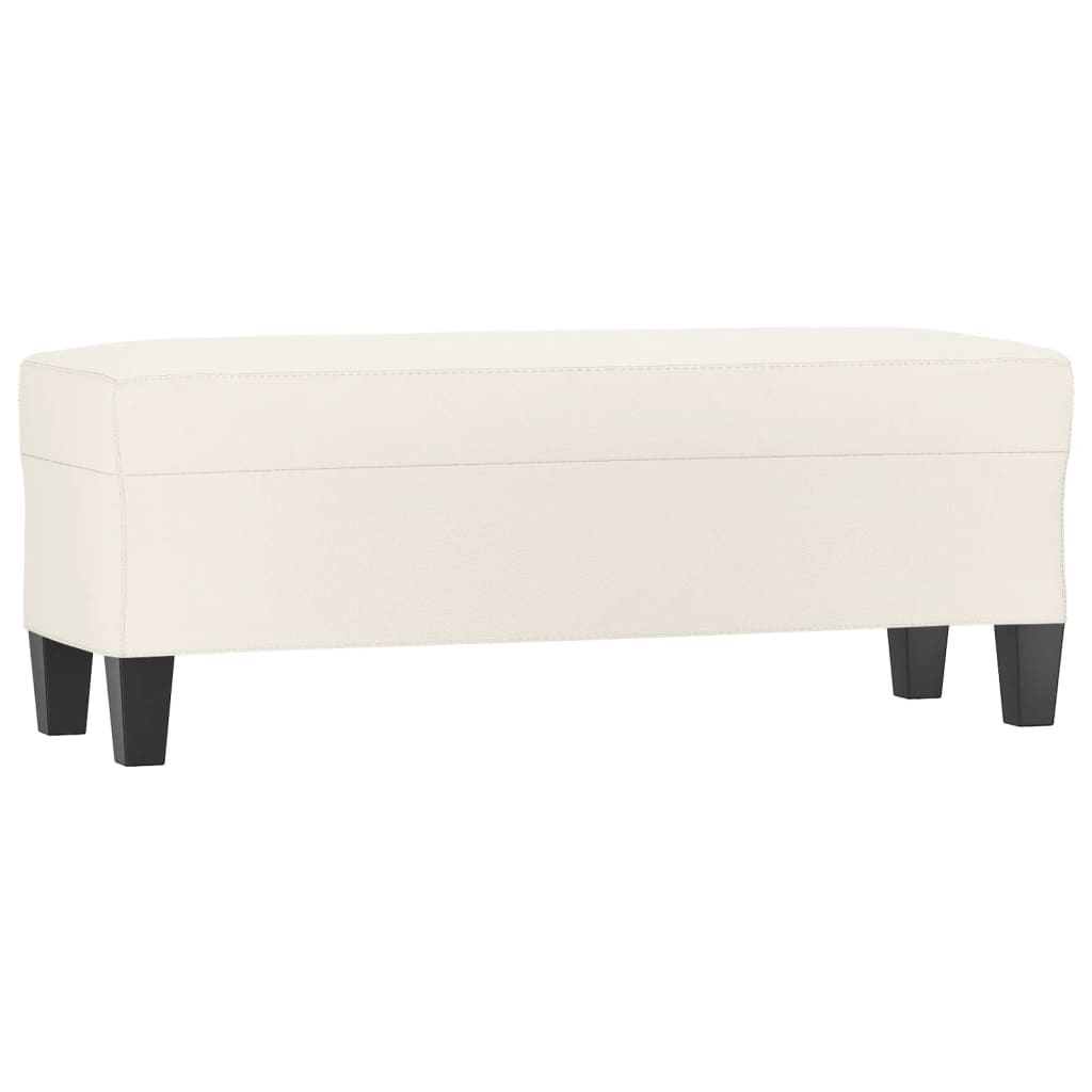 Banc Crème 100x35x41 cm Similicuir - XIOS