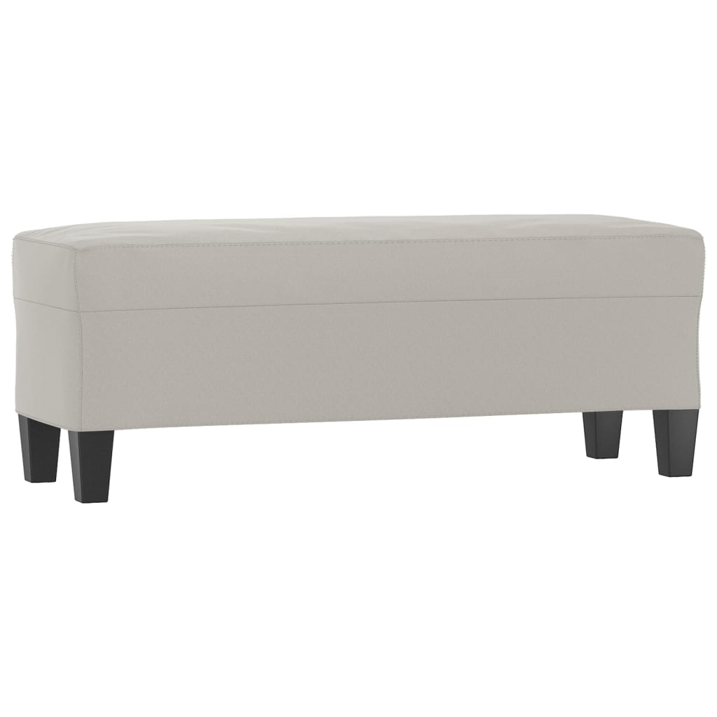 Banc Gris clair 100x35x41 cm Tissu microfibre - XIOS