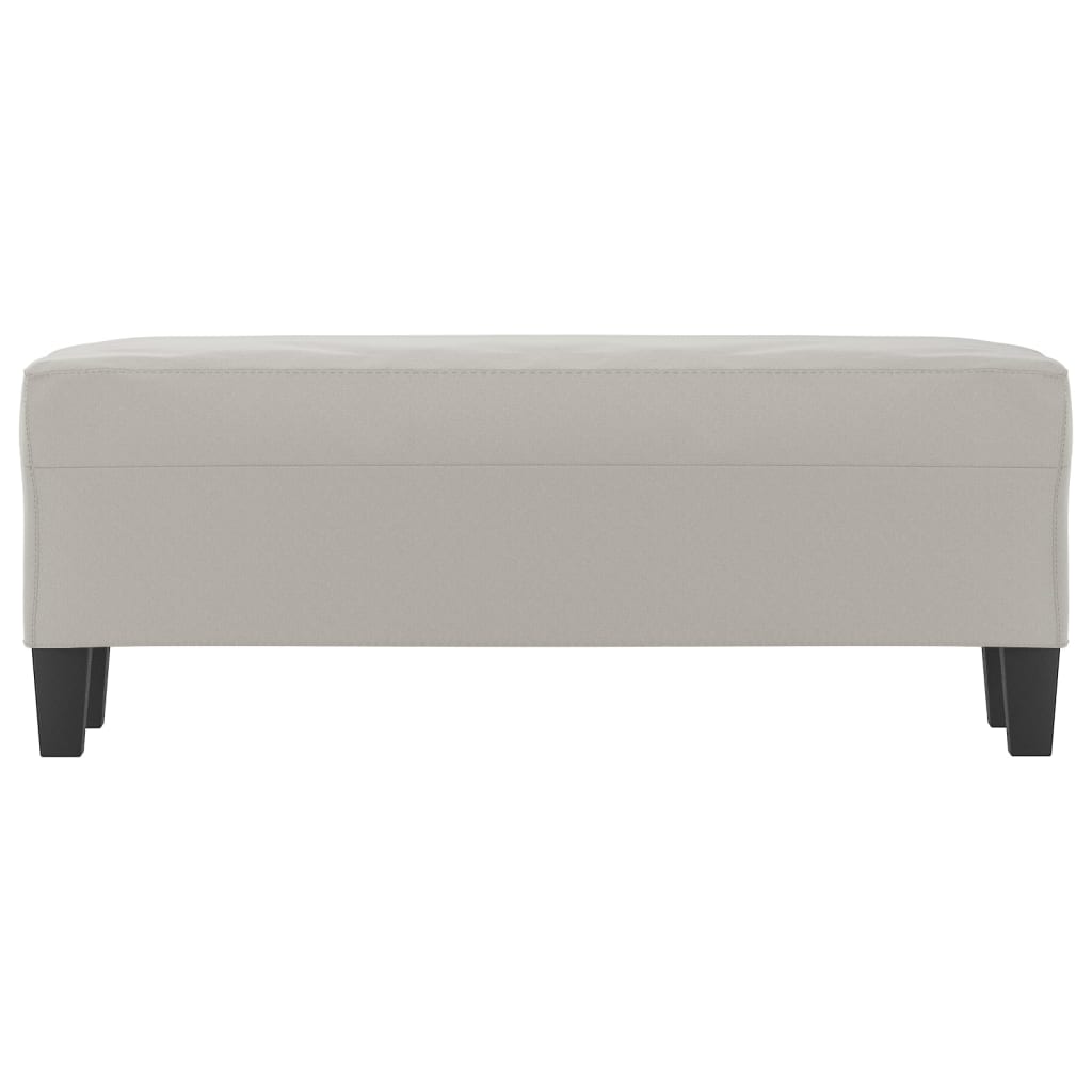 Banc Gris clair 100x35x41 cm Tissu microfibre - XIOS