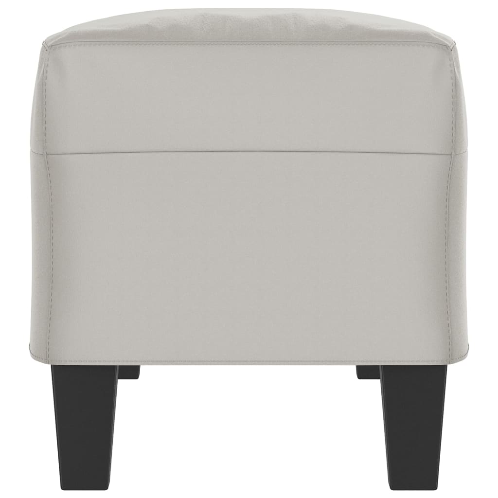Banc Gris clair 100x35x41 cm Tissu microfibre - XIOS