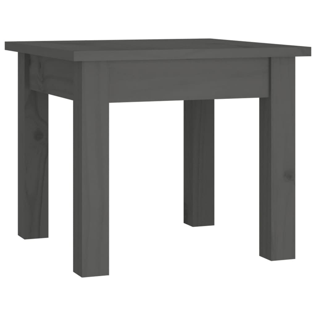 Table basse Gris 35x35x30 cm Bois massif de pin - XIOS