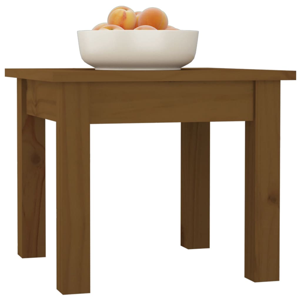 Table basse Marron miel 35x35x30 cm Bois massif de pin - XIOS