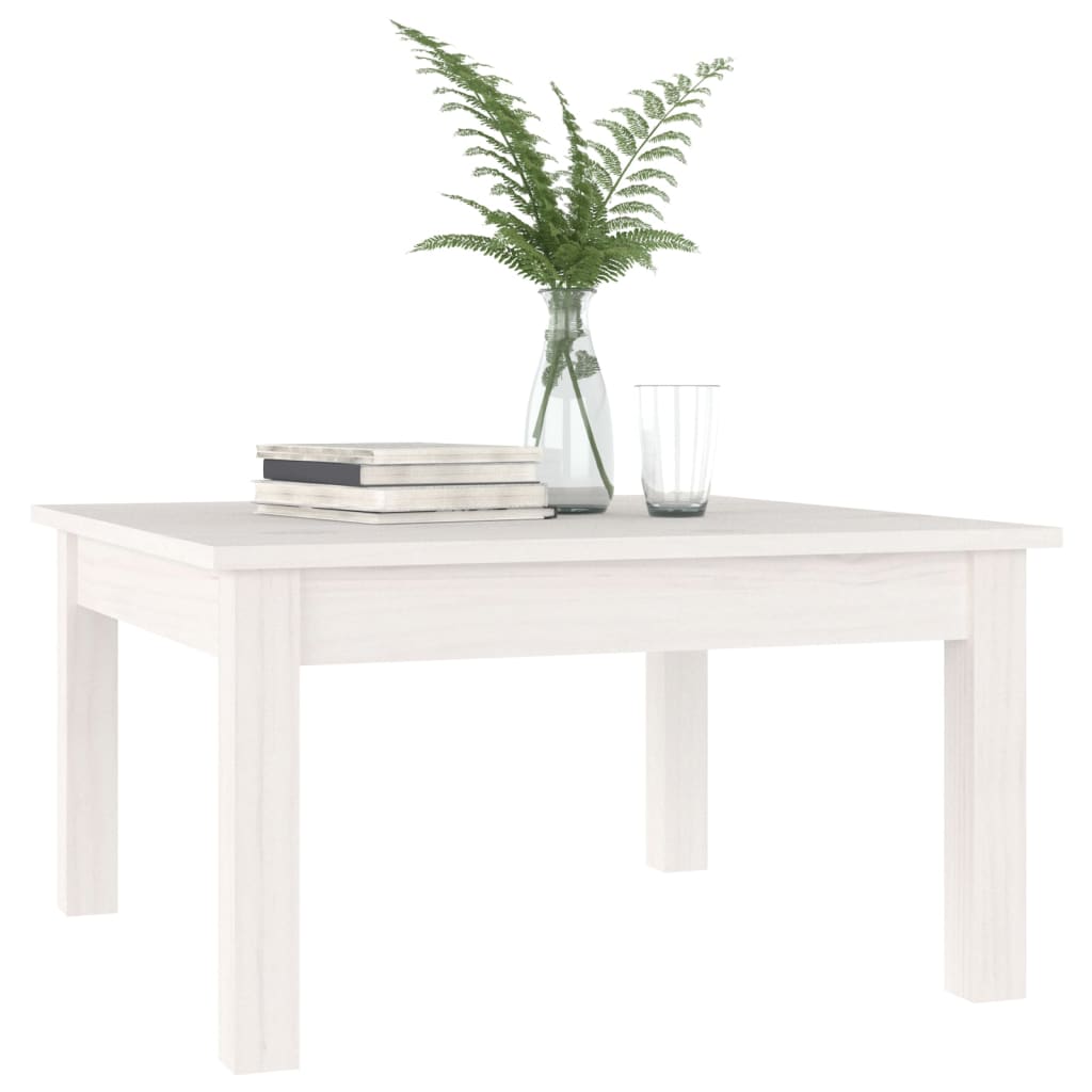 Table basse Blanc 55x55x30 cm Bois massif de pin - XIOS