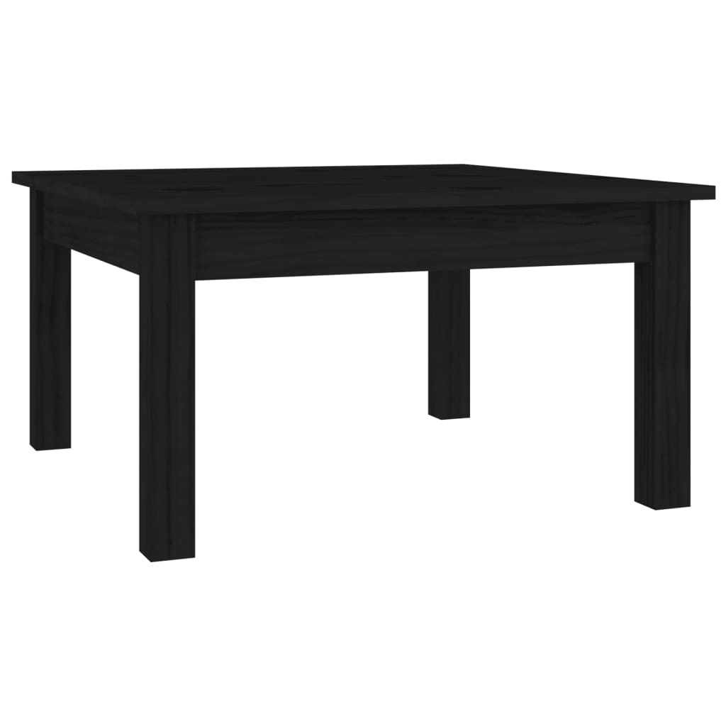 Table basse Noir 55x55x30 cm Bois massif de pin - XIOS
