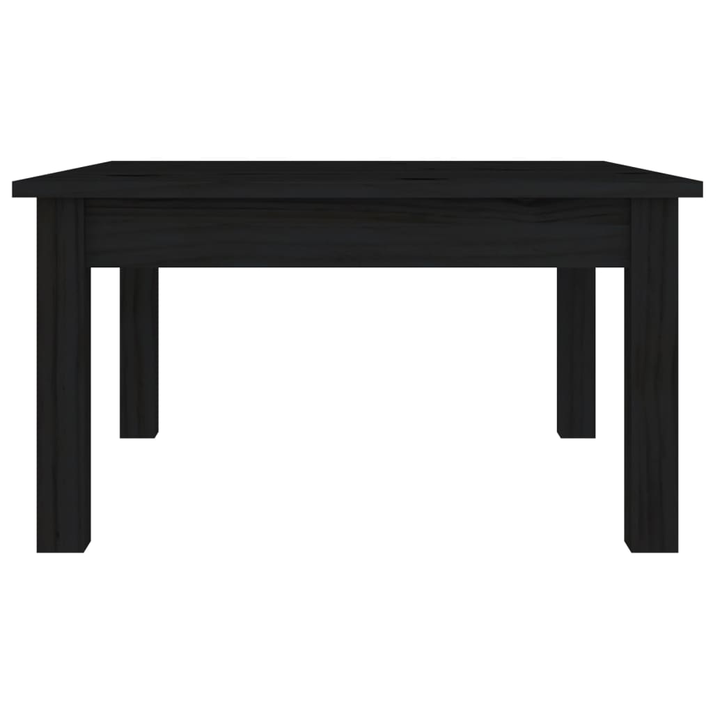 Table basse Noir 55x55x30 cm Bois massif de pin - XIOS