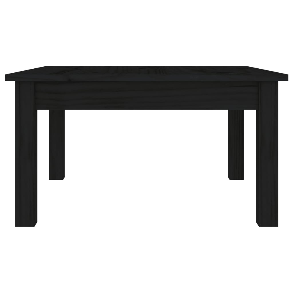 Table basse Noir 55x55x30 cm Bois massif de pin - XIOS