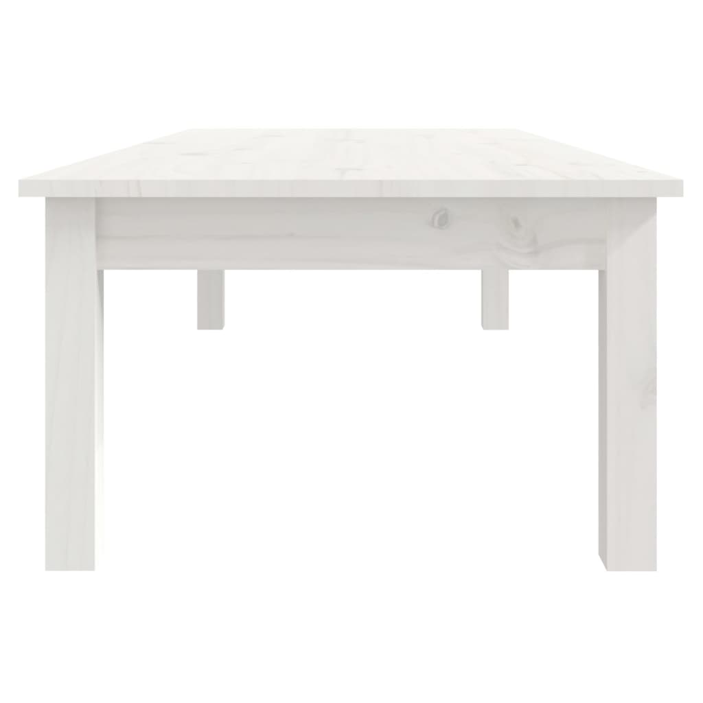 Table basse Blanc 110x50x30 cm Bois massif de pin - XIOS