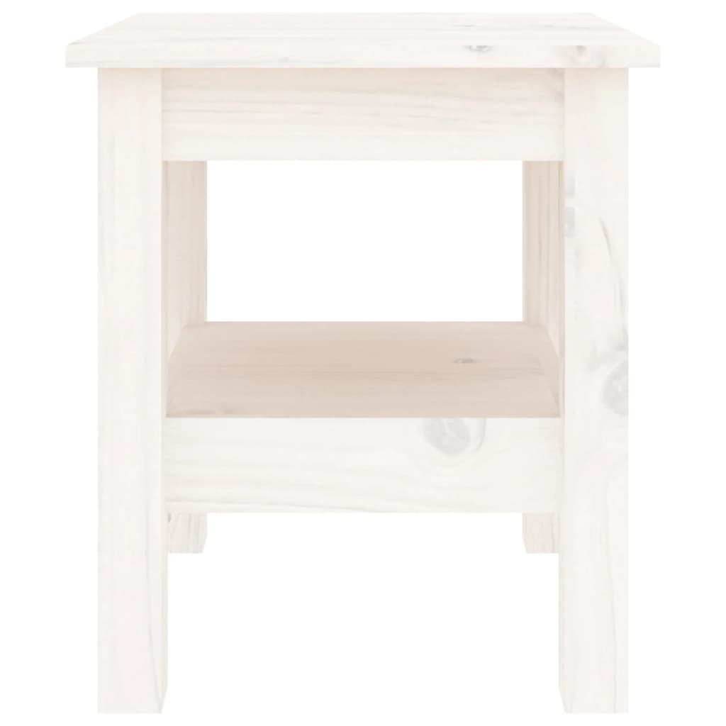 Table basse Blanc 35x35x40 cm Bois massif de pin - XIOS