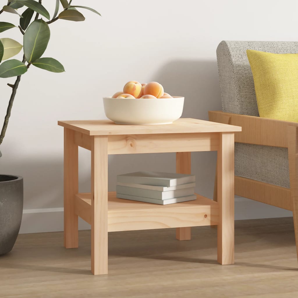 Table basse 45x45x40 cm en bois de pin massif - XIOS