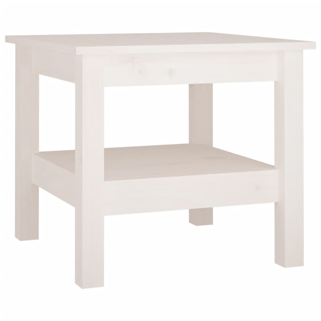 Table basse Blanc 45x45x40 cm Bois massif de pin - XIOS