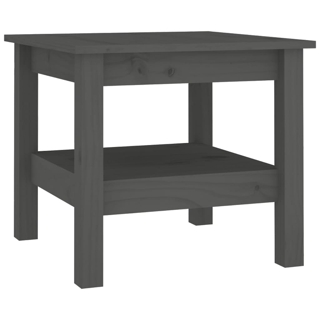Table basse Gris 45x45x40 cm Bois massif de pin - XIOS