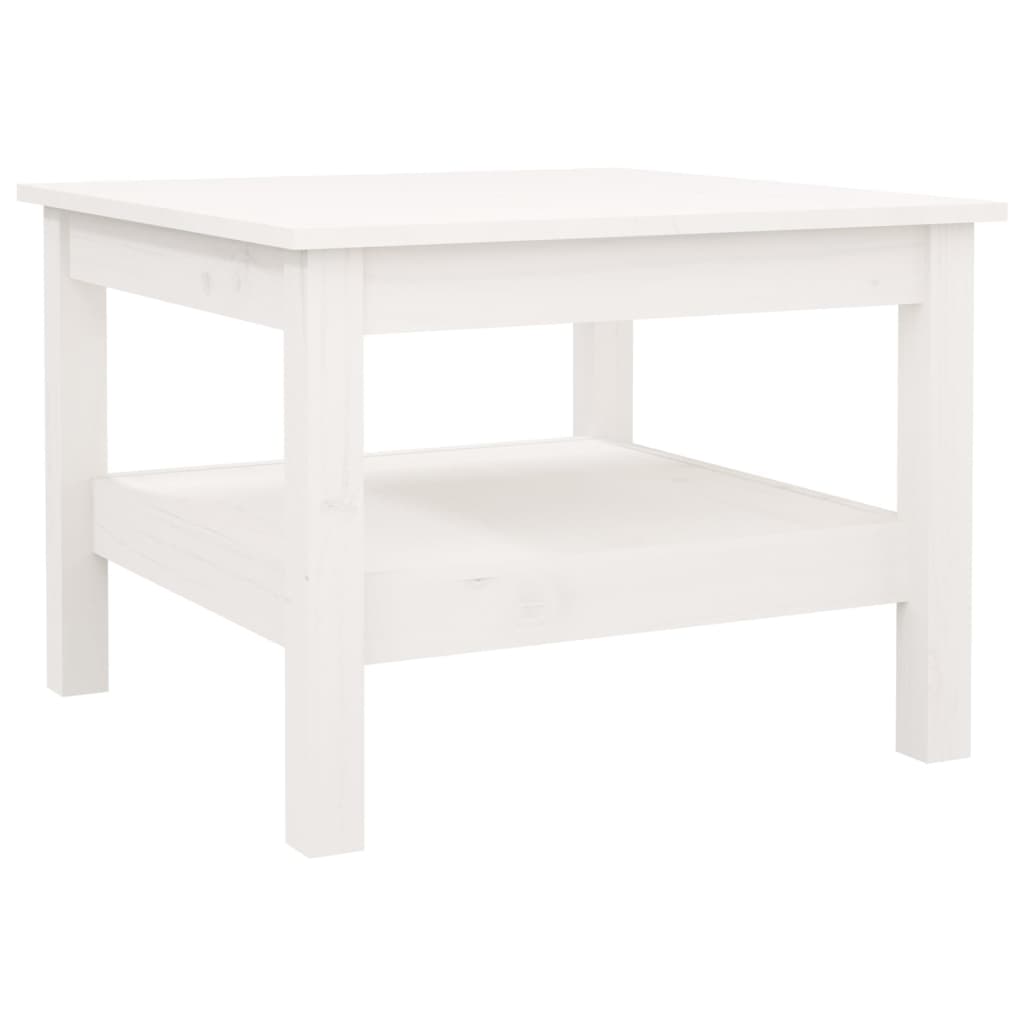 Table basse Blanc 55x55x40 cm Bois massif de pin - XIOS