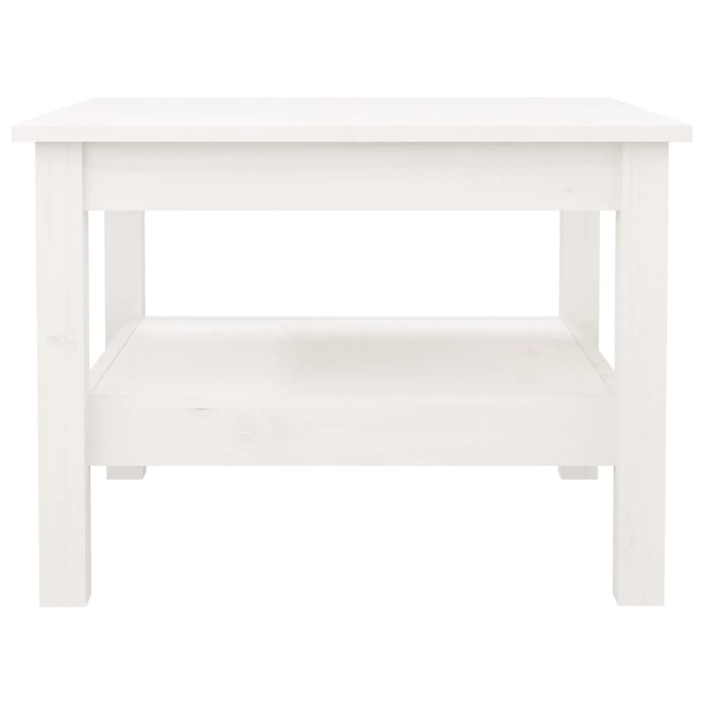 Table basse Blanc 55x55x40 cm Bois massif de pin - XIOS