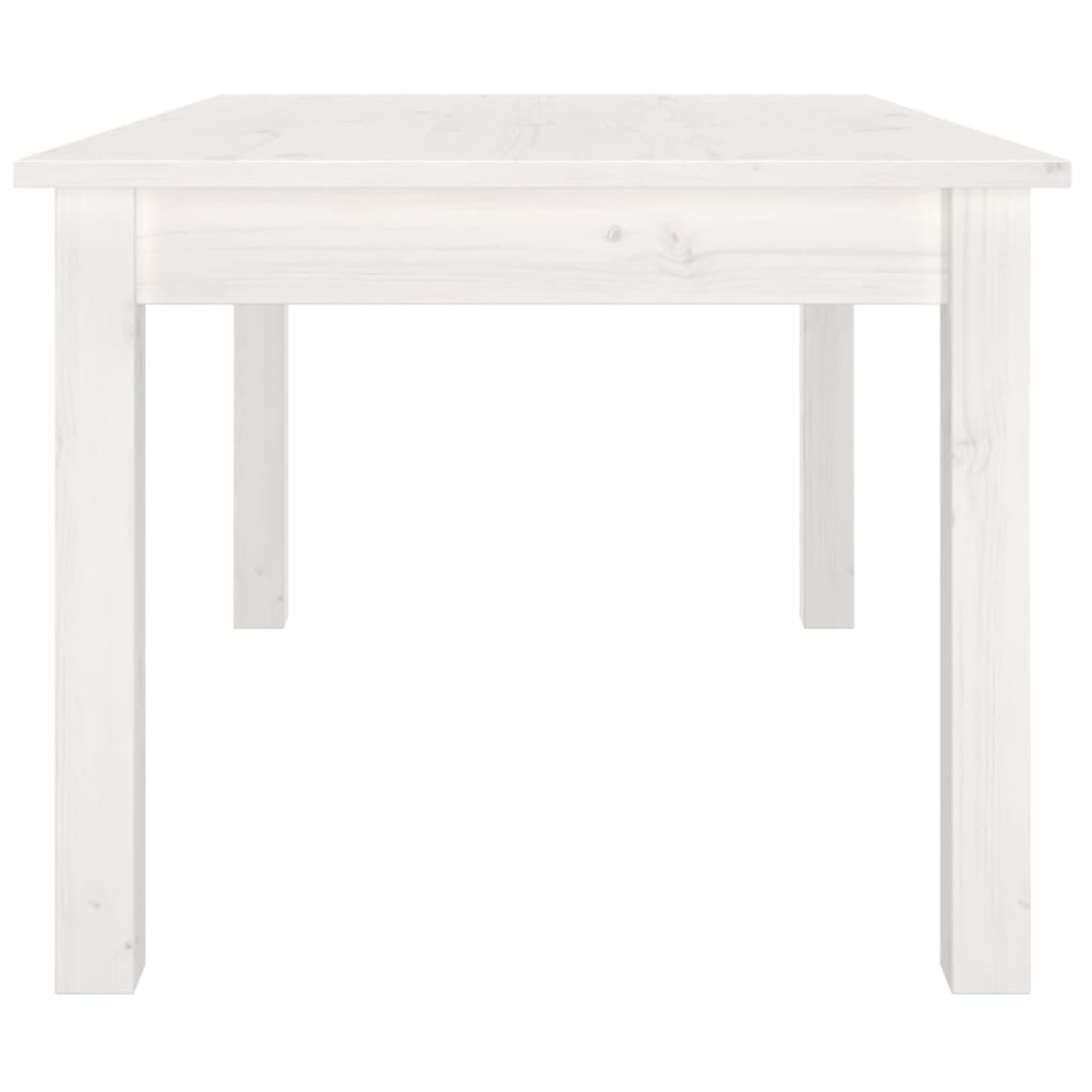 Table basse Blanc 80x50x40 cm Bois massif de pin - XIOS