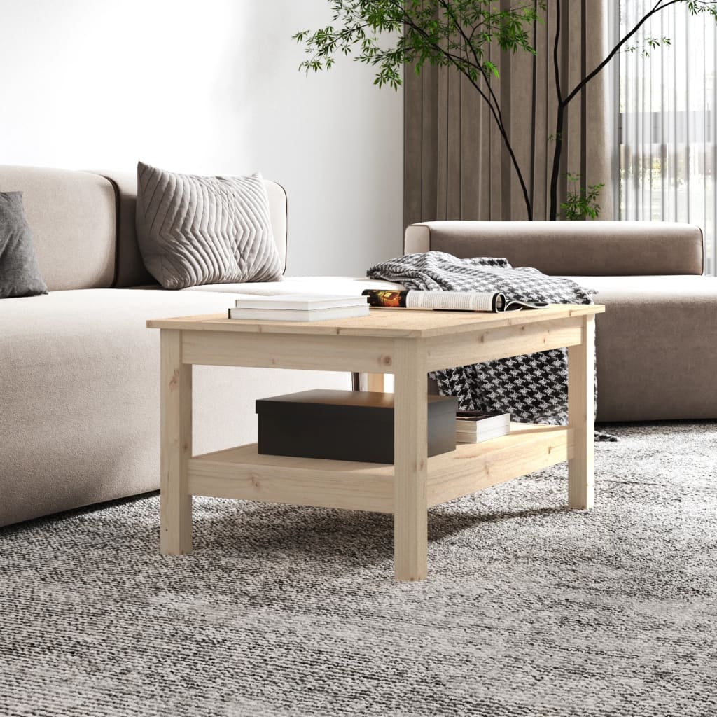 Table basse 80x50x40 cm Bois massif de pin - XIOS