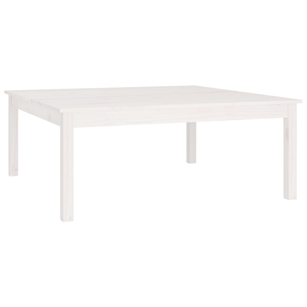 Table basse Blanc 100x100x40 cm Bois massif de pin - XIOS
