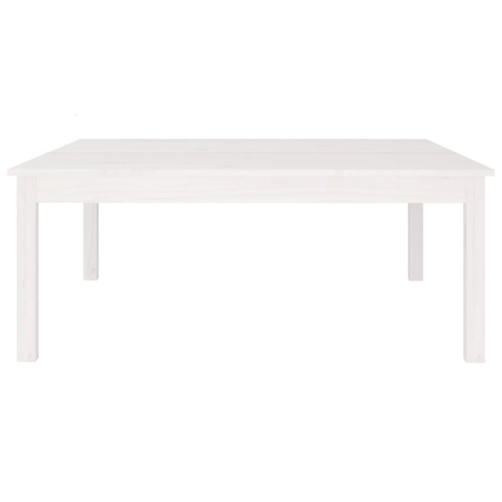 Table basse Blanc 100x100x40 cm Bois massif de pin - XIOS