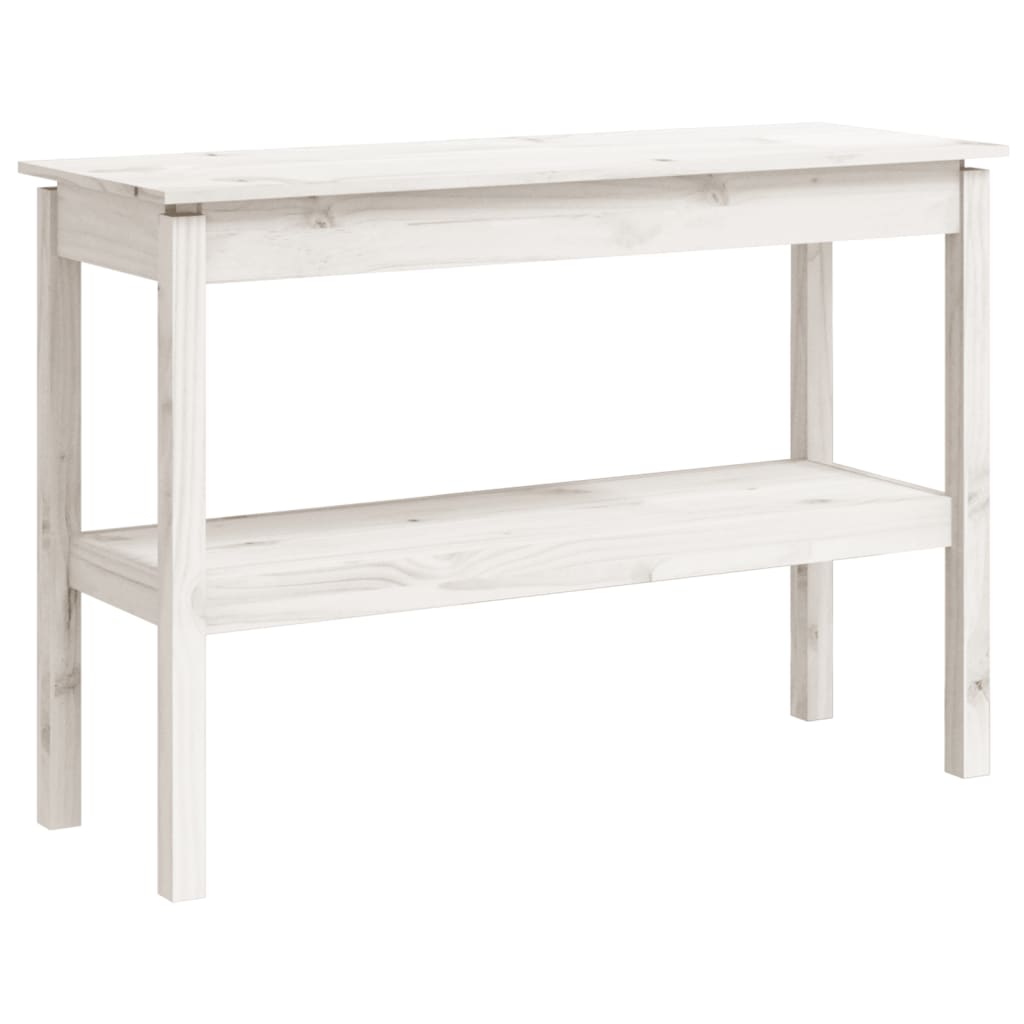 Table console Blanc 110x40x75 cm Bois de pin solide - XIOS