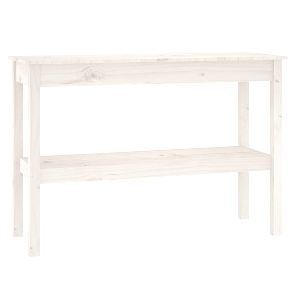 Table console Blanc 110x40x75 cm Bois de pin solide - XIOS