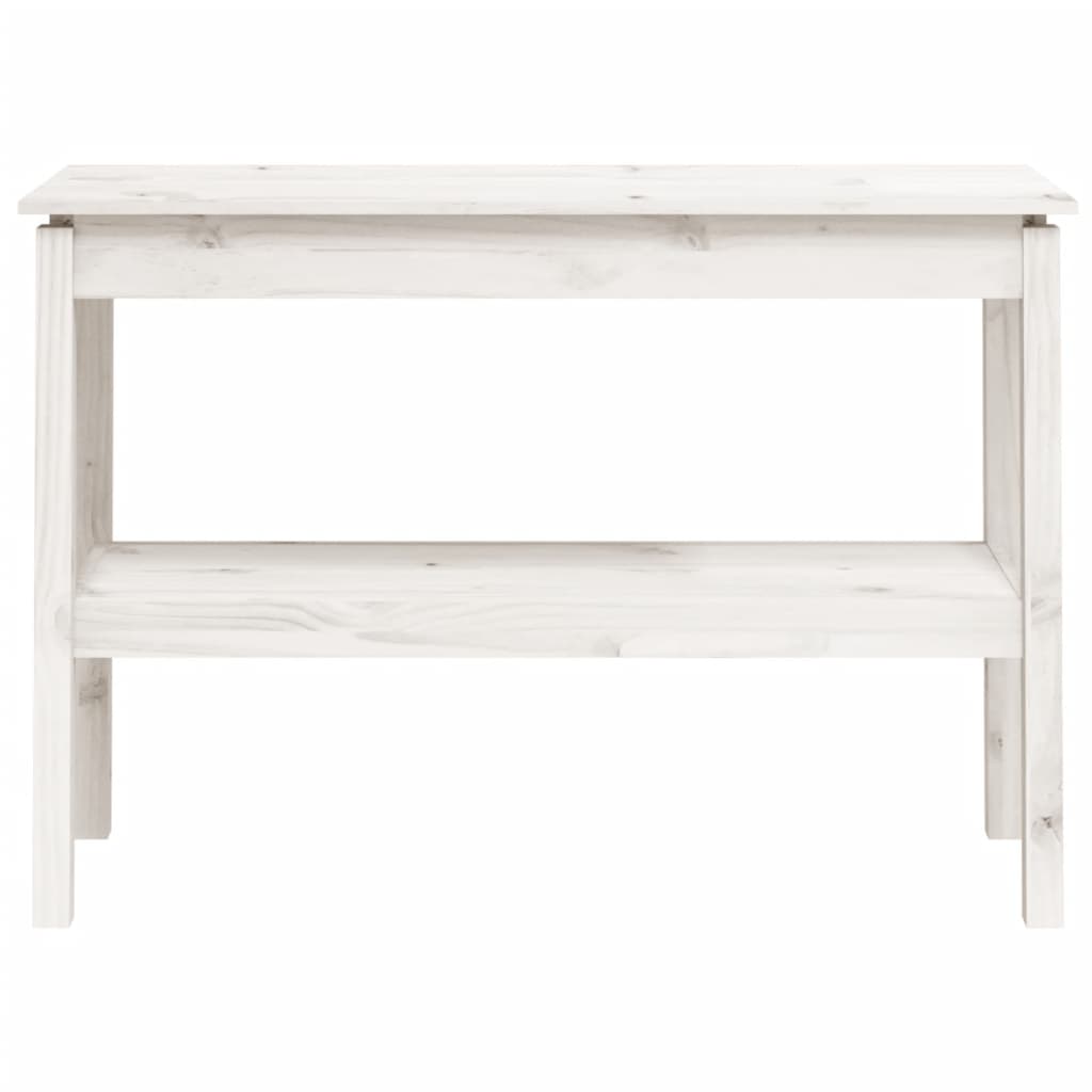 Table console Blanc 110x40x75 cm Bois de pin solide - XIOS