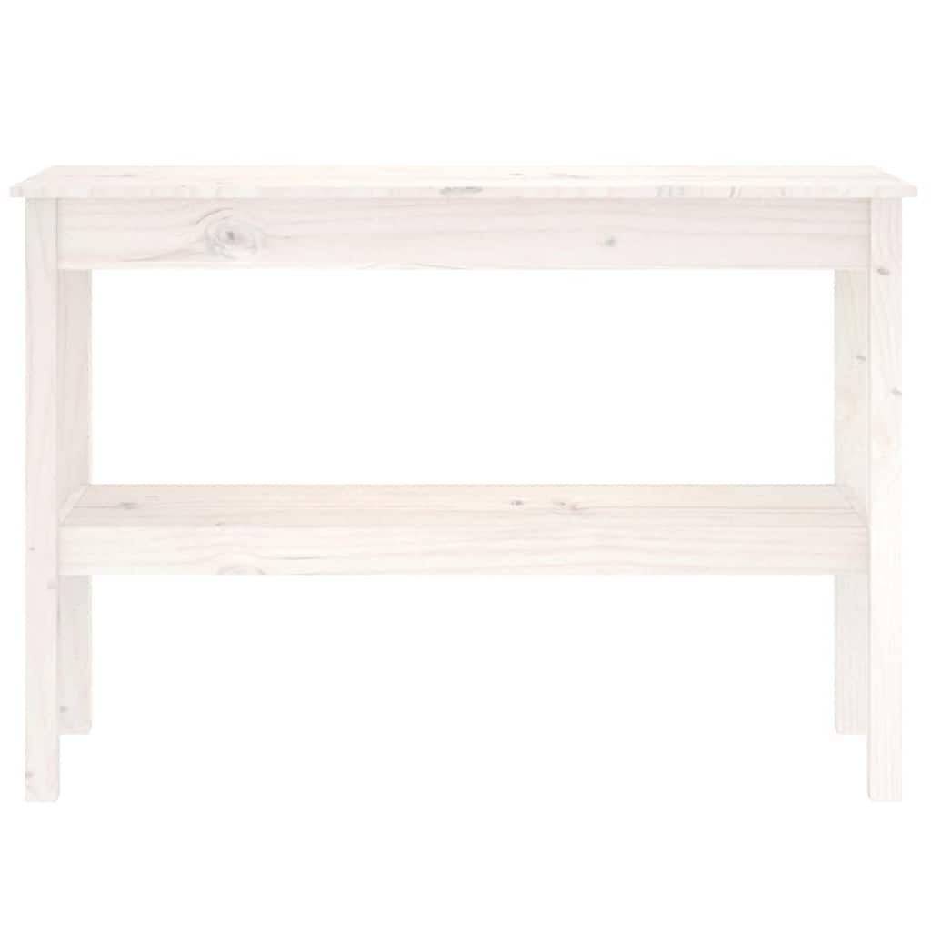 Table console Blanc 110x40x75 cm Bois de pin solide - XIOS