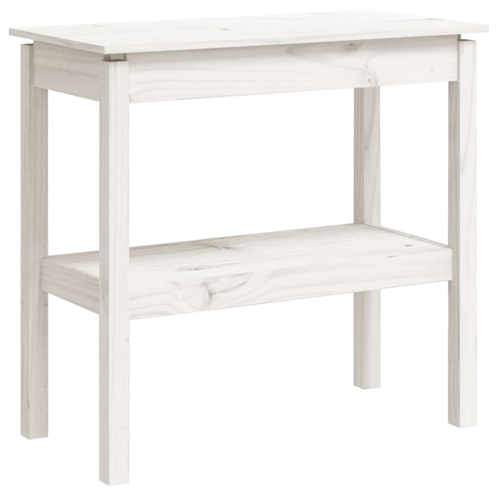 Table console Blanc 80x40x75 cm Bois de pin solide - XIOS
