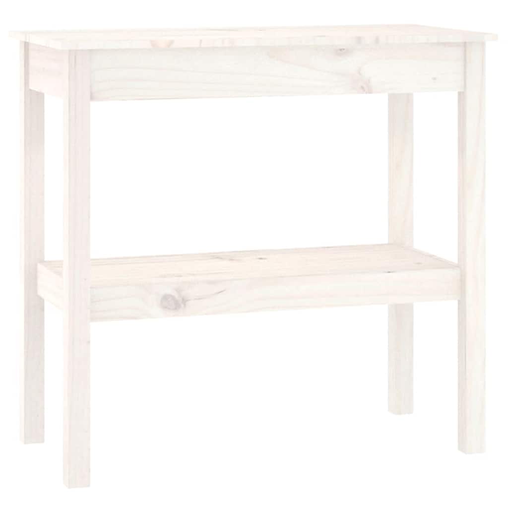 Table console Blanc 80x40x75 cm Bois de pin solide - XIOS