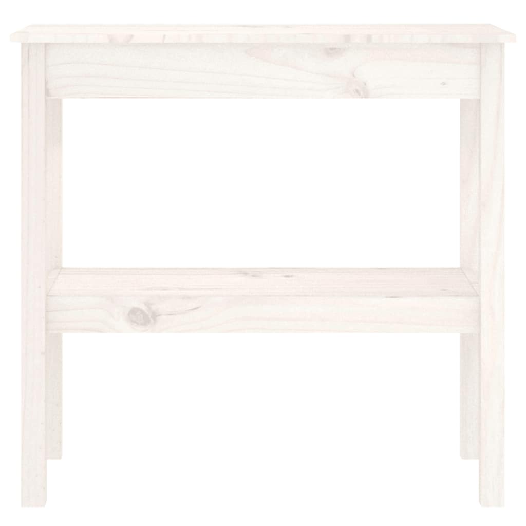 Table console Blanc 80x40x75 cm Bois de pin solide - XIOS